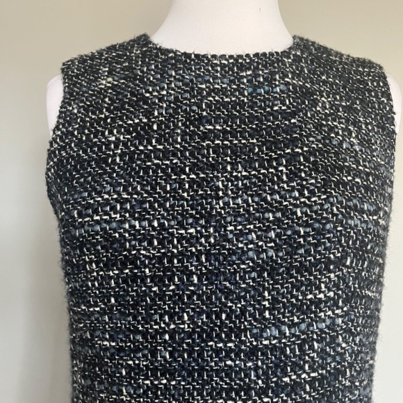 $425 Theory Tweed Asymmetrical Seam Sleeveless Career‎ Wear to work Casual Dress - Picture 9 of 14